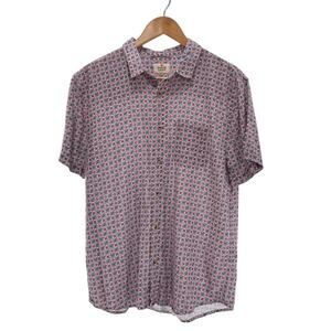 Marine Layer Mens Pink/Blue Button Up Resort Shirt Sz M/L Casual Laid-Back